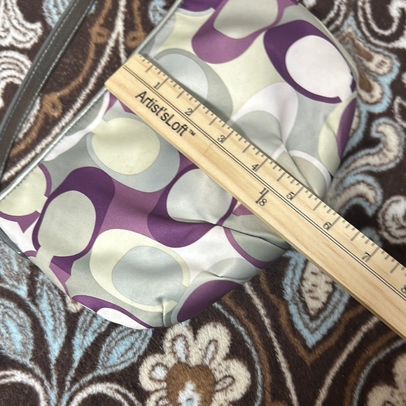 Coach purple & silver Coach Logo Bag EUC - Picture 11 of 12